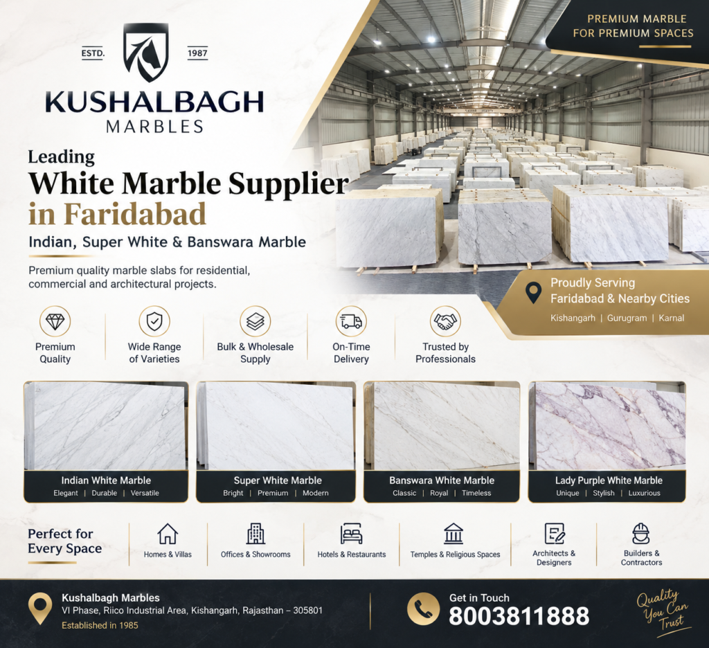 white marble in faridabad