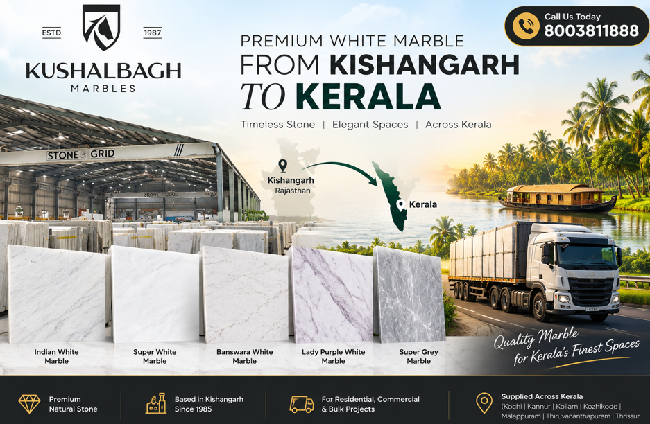 premium white marble supplier in kerala